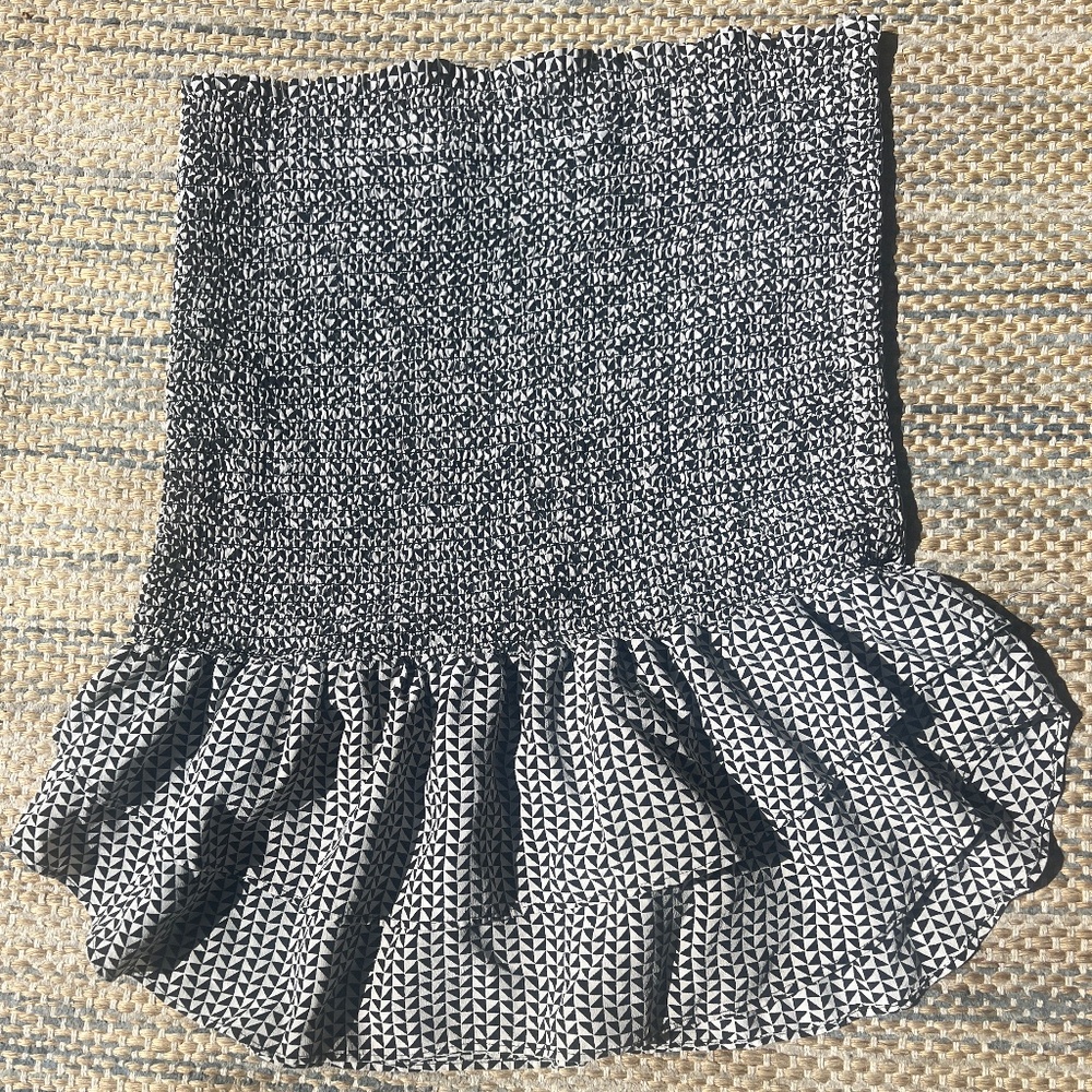 Super Flattering Madewell Silk Smocked Ruffle Skirt / Shirt